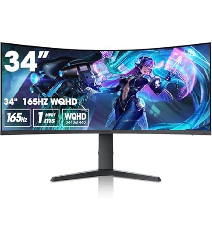 XIAOMI Curved Gaming Monitor 34-Inch 3440 * 1440 WQHD 21:9 Bring